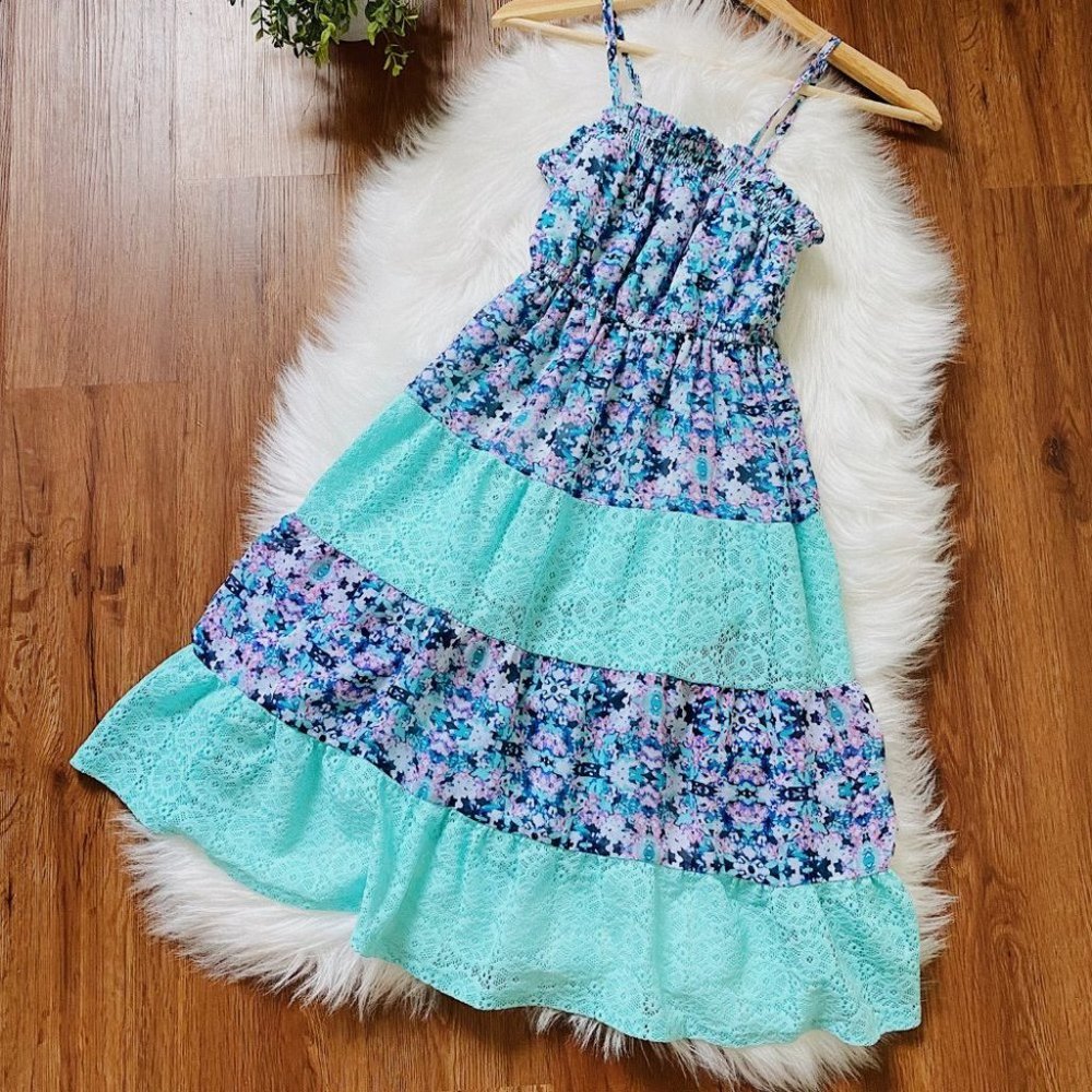 Boutique Bohemian Sun Dress Blue Size Small - Picture 8 of 9